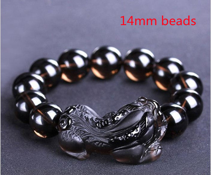 Kaiguang Natural Ice Species Black Anthracite Raspberry Bracelet