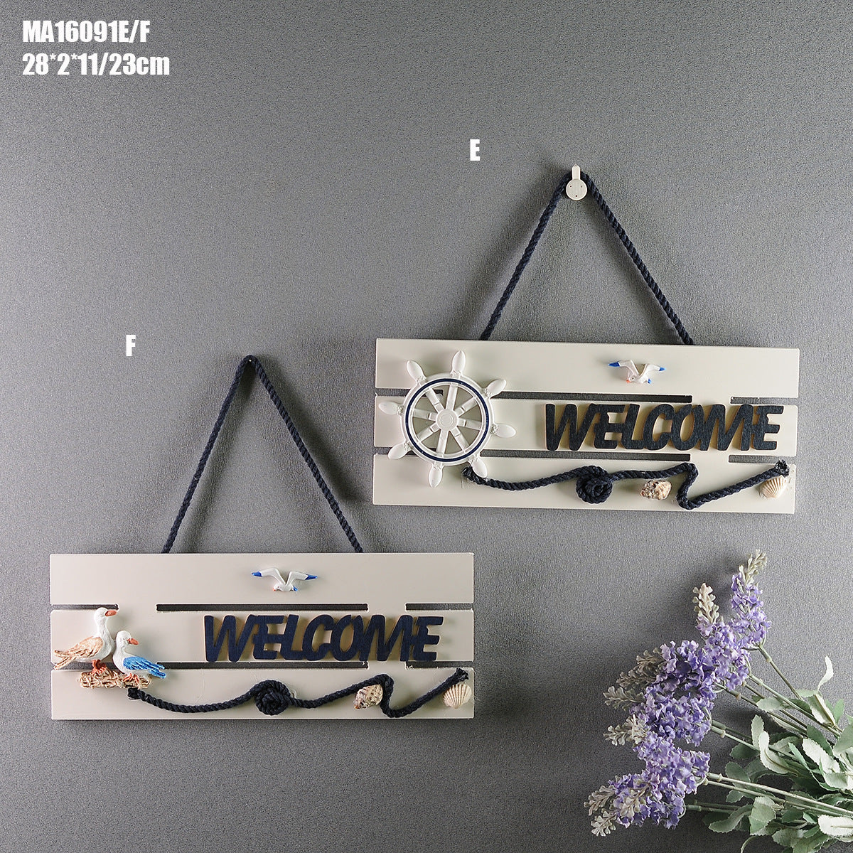 Nautical Wooden Welcome Sign