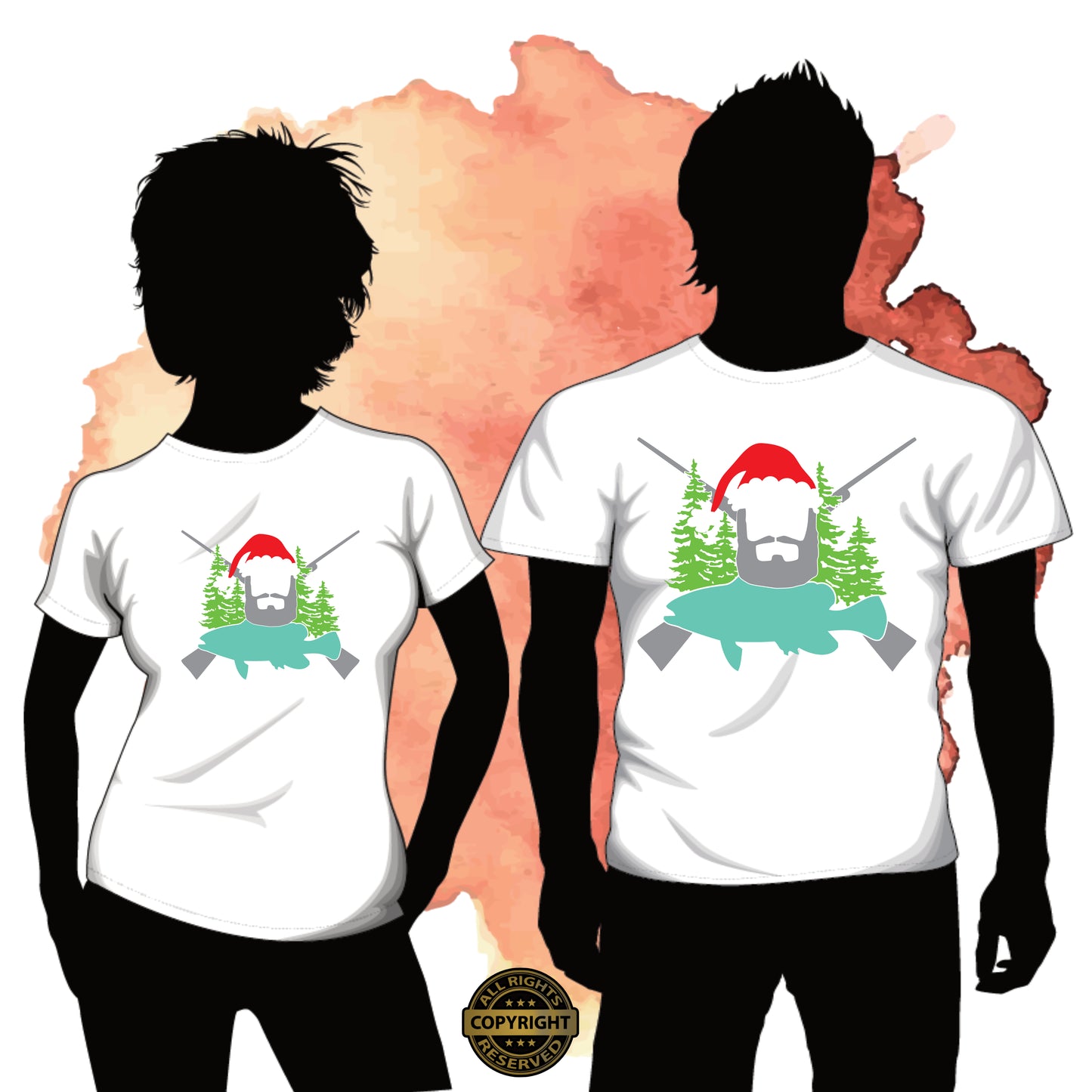 Sportsman Santa, SVG Digital Cut or Print file.