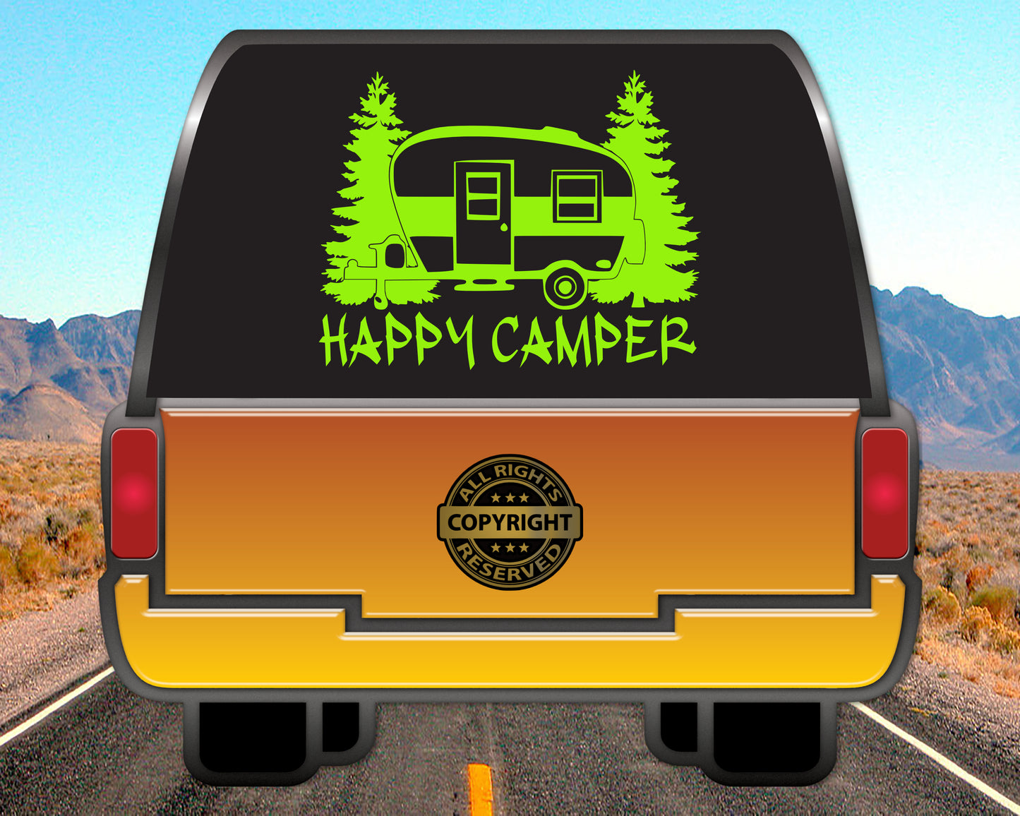 Happy Camper, Vinyl Decal