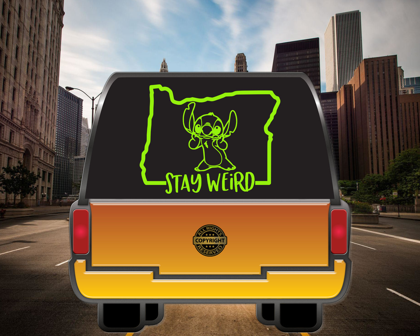 Stay Weird Stitch Oregon, Vinyl Decal