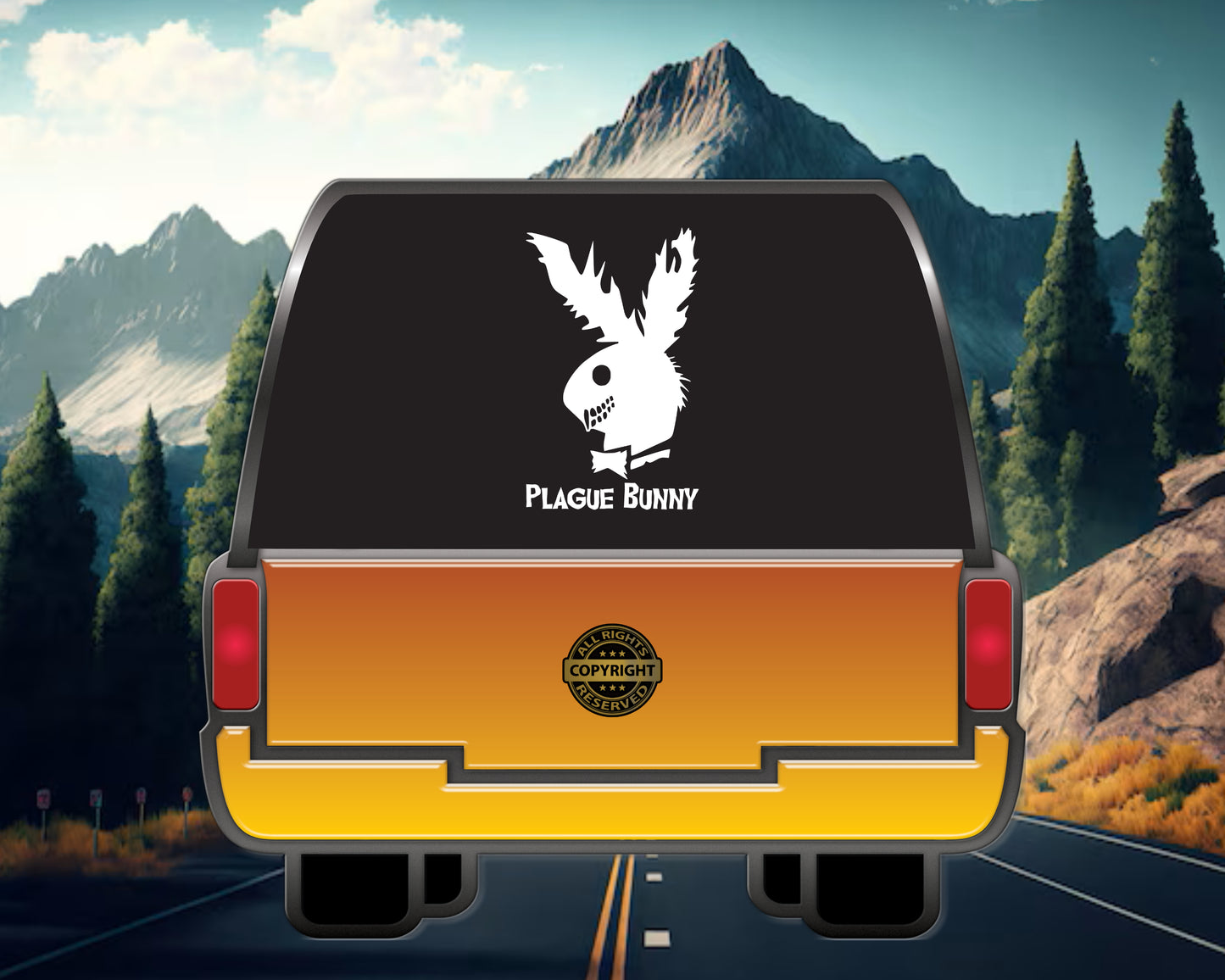 Plague Bunny, Moto Vinyl Decal