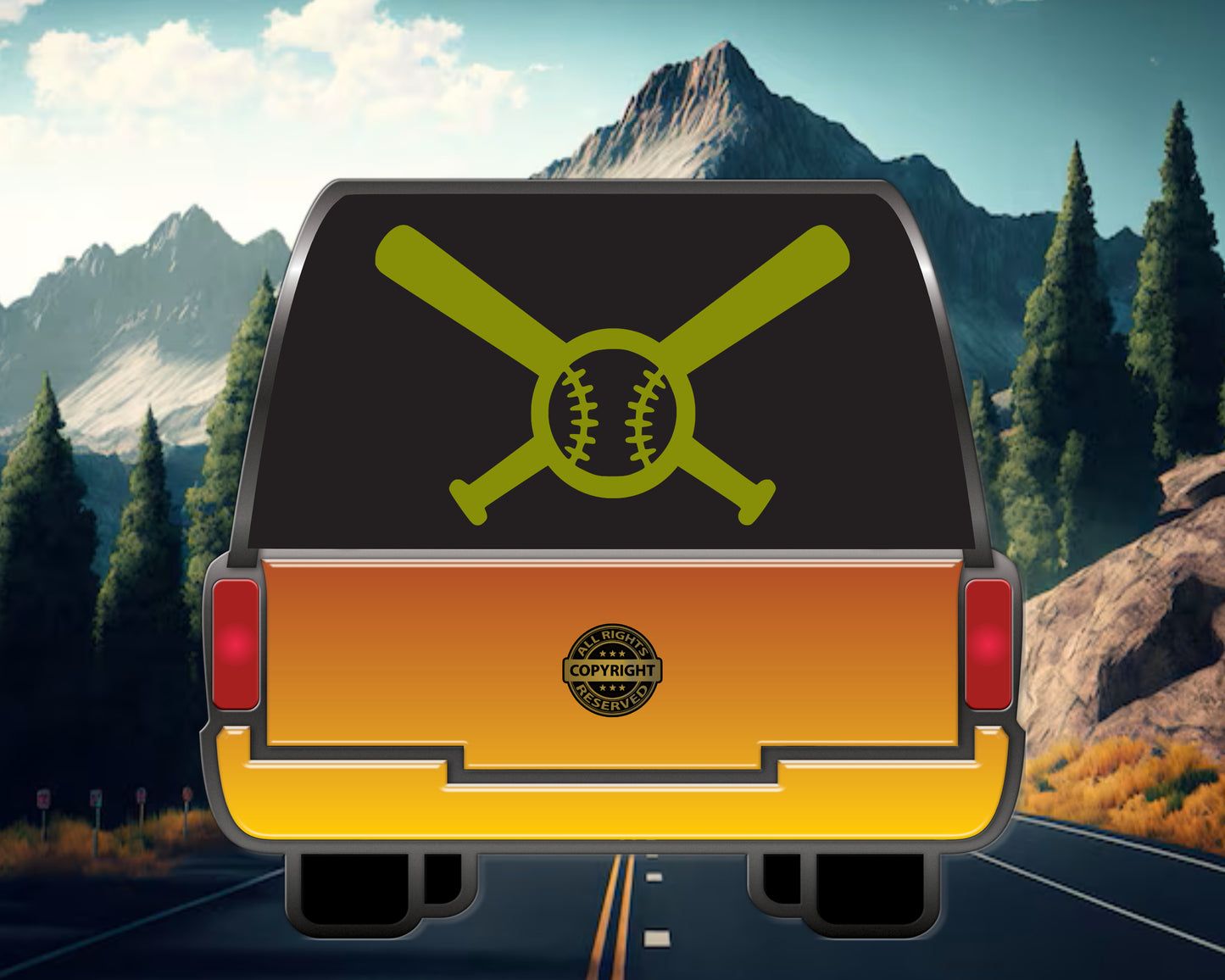 Baseball, Vinyl Decal