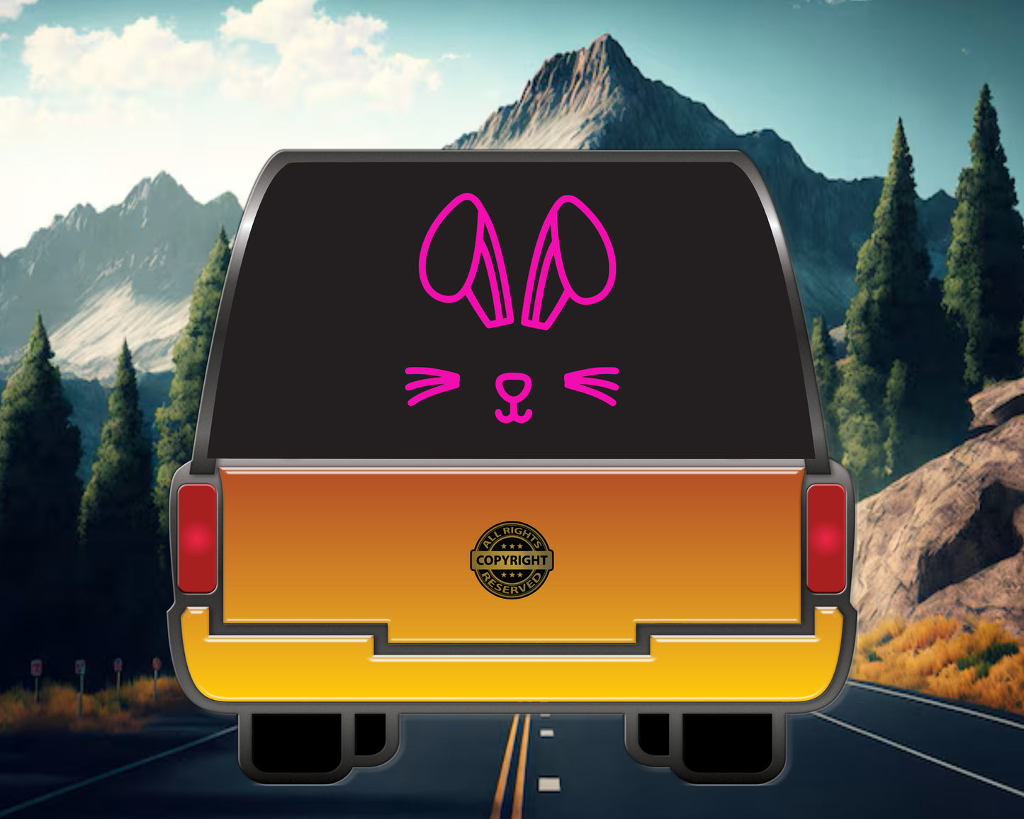 Bunny Whiskers, Moto Vinyl Decal