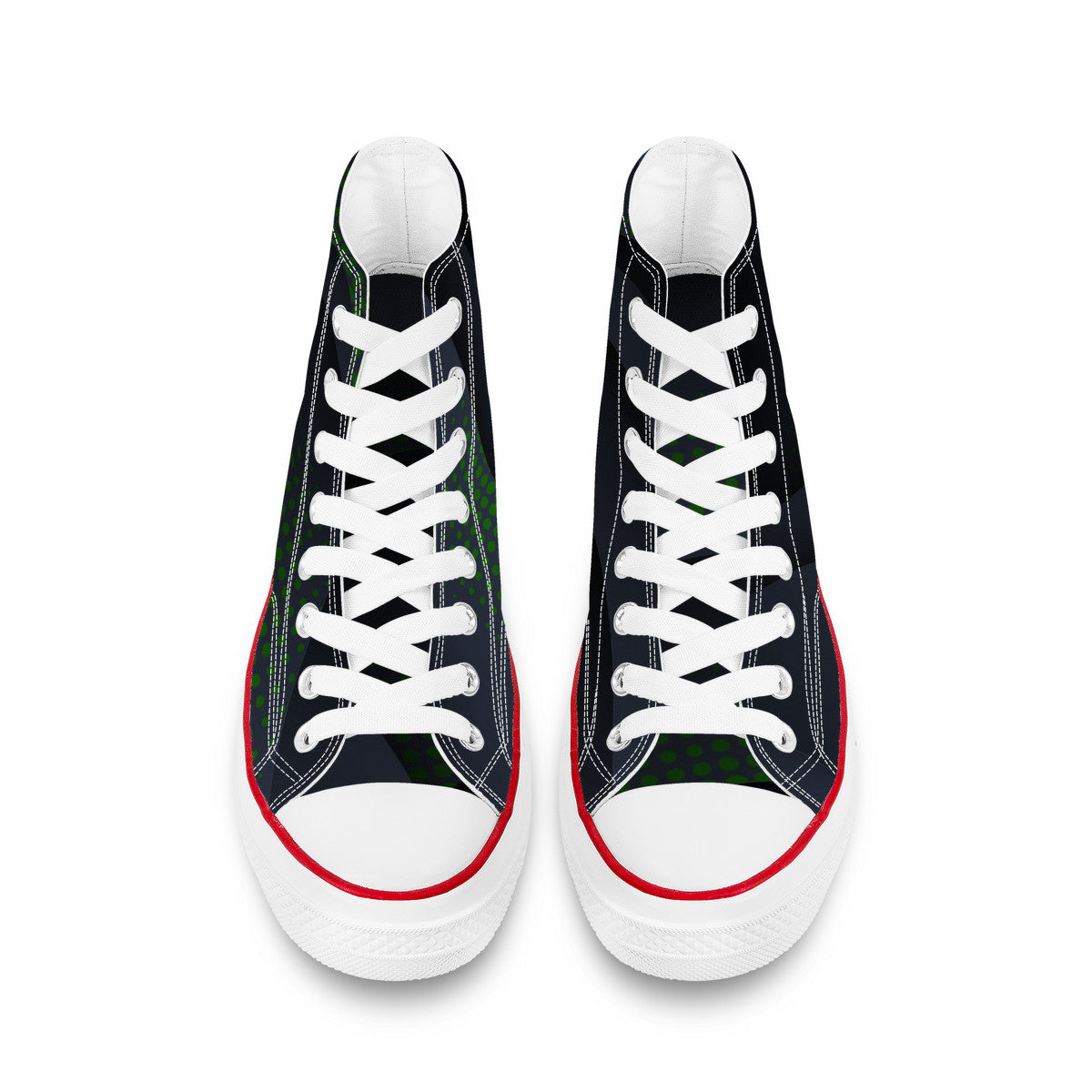 Rad Moto Bunny, Dark Night, High Top Canvas Shoes