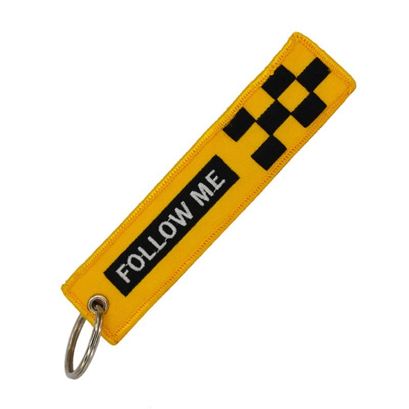 Motorcycle Embroidered Keychain