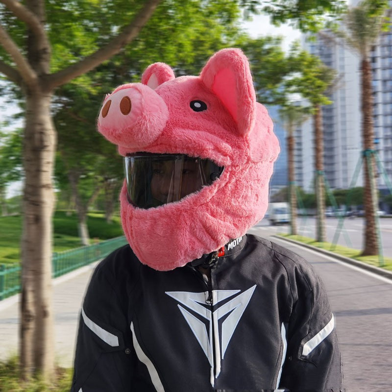 Pig Helmet Plush Cartoon Cover