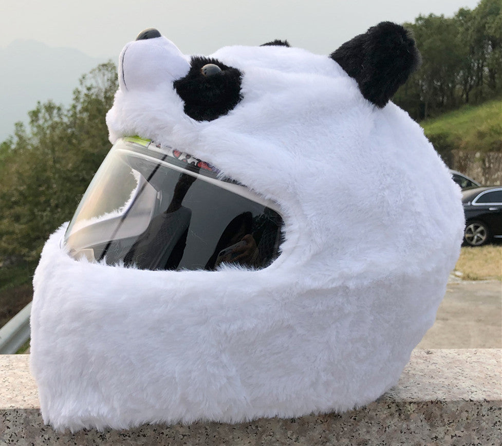 Full Helmet Cartoon Plush Helmet Cover