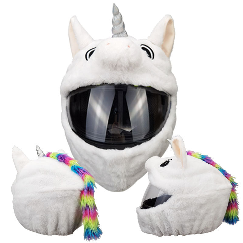 Full Helmet Cartoon Plush Helmet Cover