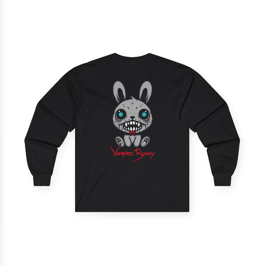 Vampire Bunny, Rad Moto Bunny, Unisex Long Sleeve Tee - Bold Graphic T-Shirt for Motorcycle Enthusiasts