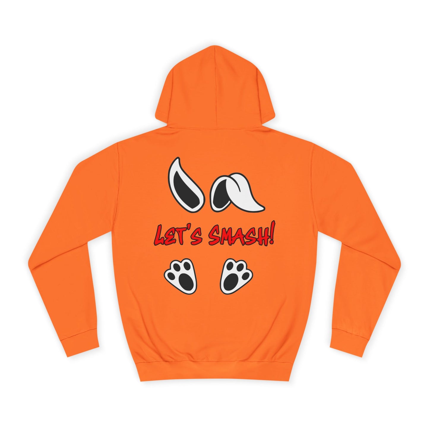 Let's Smash!, Rad Moto Bunny, Unisex Hoodie - Biker Style Sweatshirt for Motorcycle Enthusiasts
