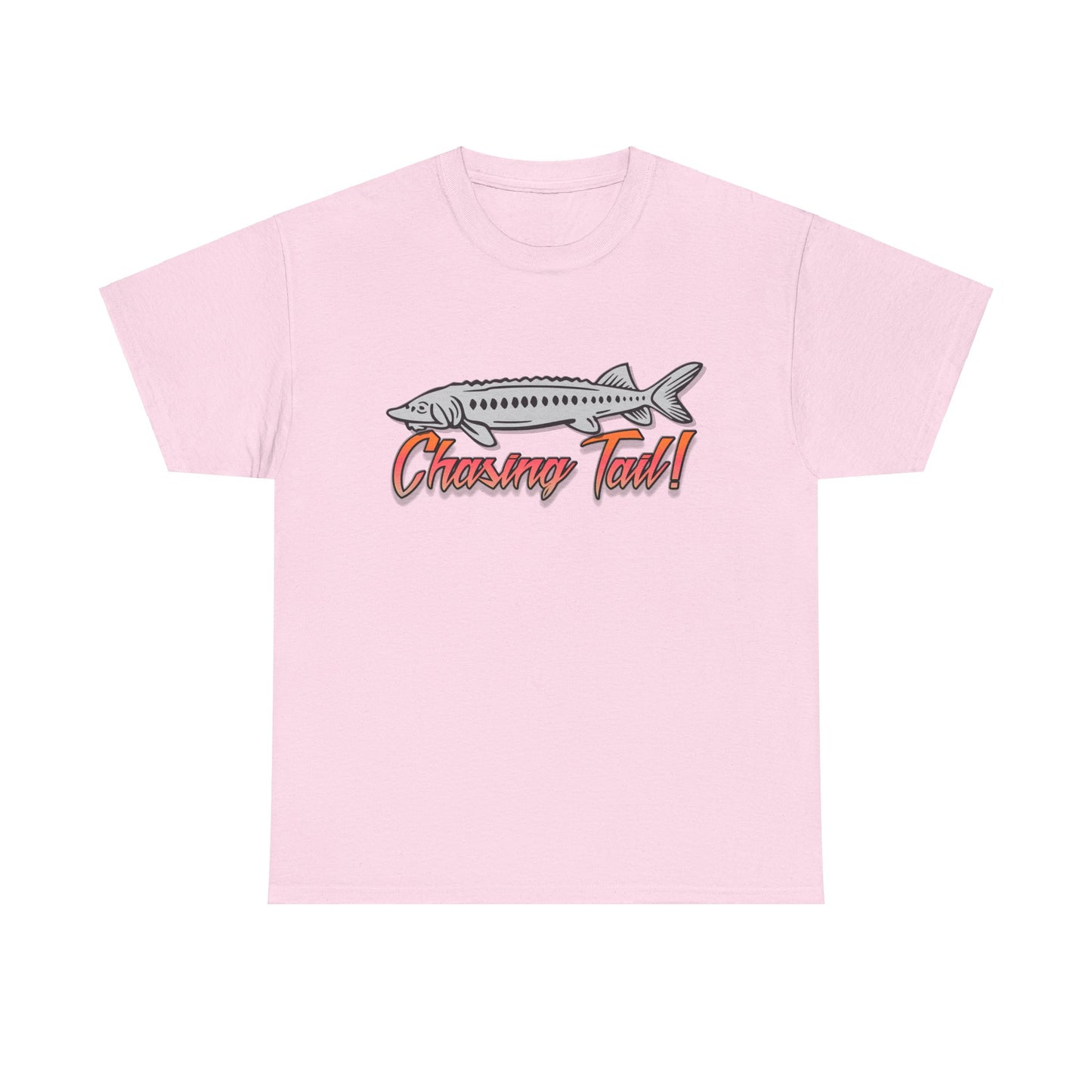 Chasing Tail Sturgeon. Heavy Cotton T-Shirt