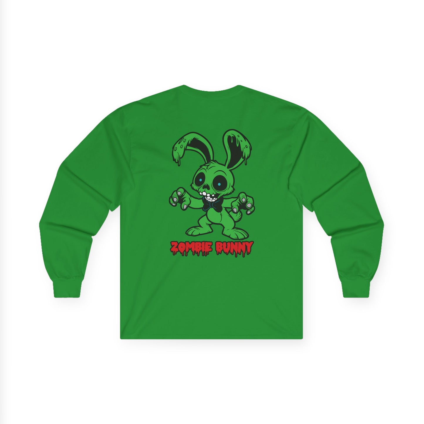 Zombie Bunny, Rad Moto Bunny, Unisex Long Sleeve Tee - Bold Graphic T-Shirt for Motorcycle Enthusiasts