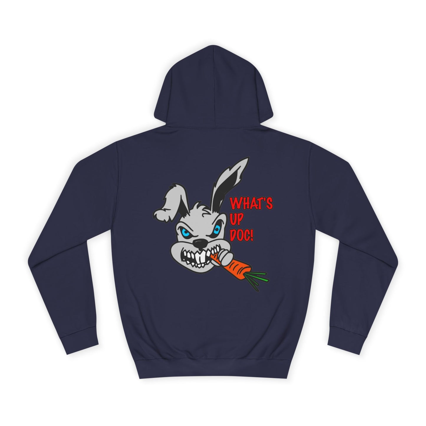 What's up Doc Bunny, Rad Moto Bunny, Unisex Hoodie - Biker Style Sweatshirt for Motorcycle Enthusiasts