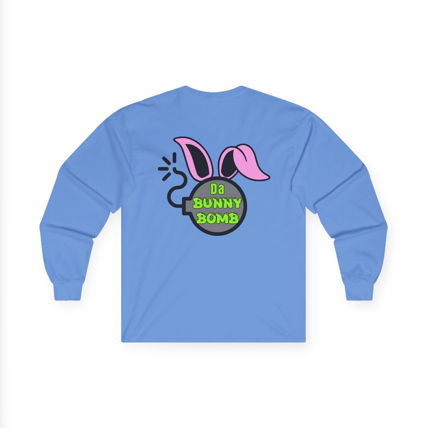 Da Bunny Bomb, Rad Moto Bunny, Unisex Long Sleeve Tee - Bold Graphic T-Shirt for Motorcycle Enthusiasts