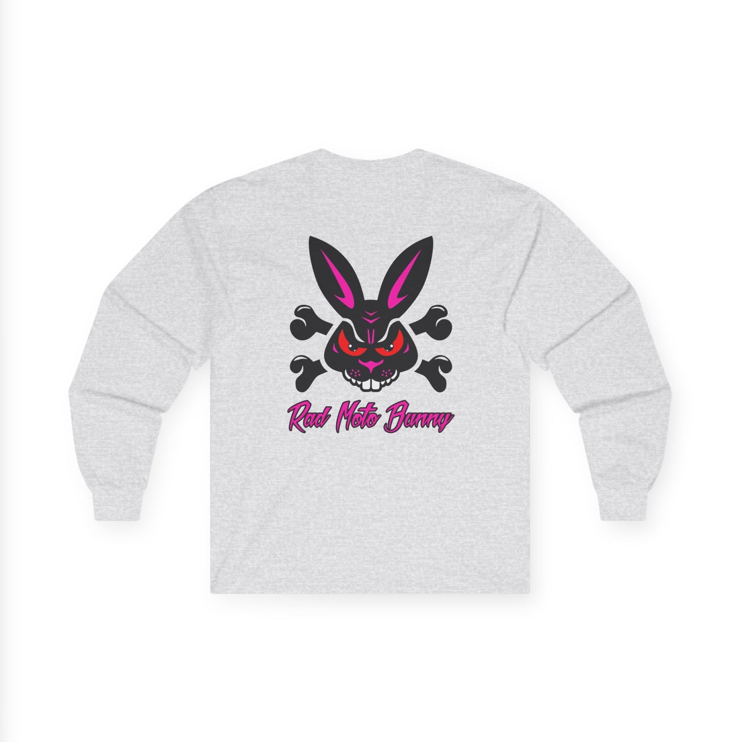 Rad Moto Bunny, Unisex Long Sleeve Tee - Bold Graphic T-Shirt for Motorcycle Enthusiasts