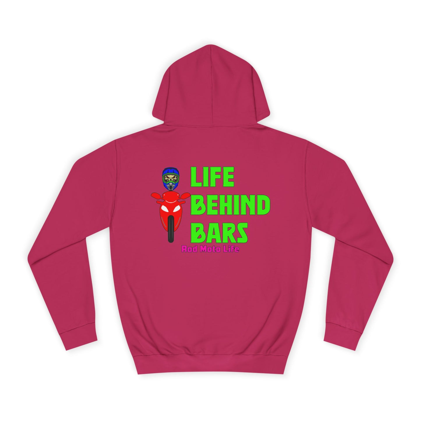 Life Behind Bars, Rad Moto Life Unisex Hoodie - Biker Style Sweatshirt for Motorcycle Enthusiasts