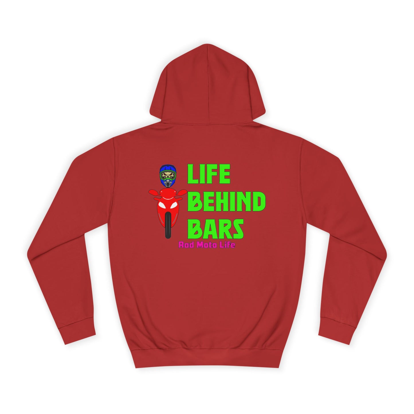 Life Behind Bars, Rad Moto Life Unisex Hoodie - Biker Style Sweatshirt for Motorcycle Enthusiasts