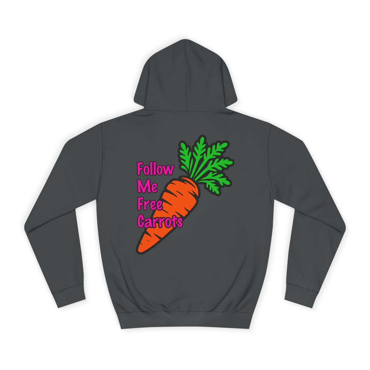 Follow me Free Carrots, Rad Moto Bunny, Unisex Hoodie - Biker Style Sweatshirt for Motorcycle Enthusiasts