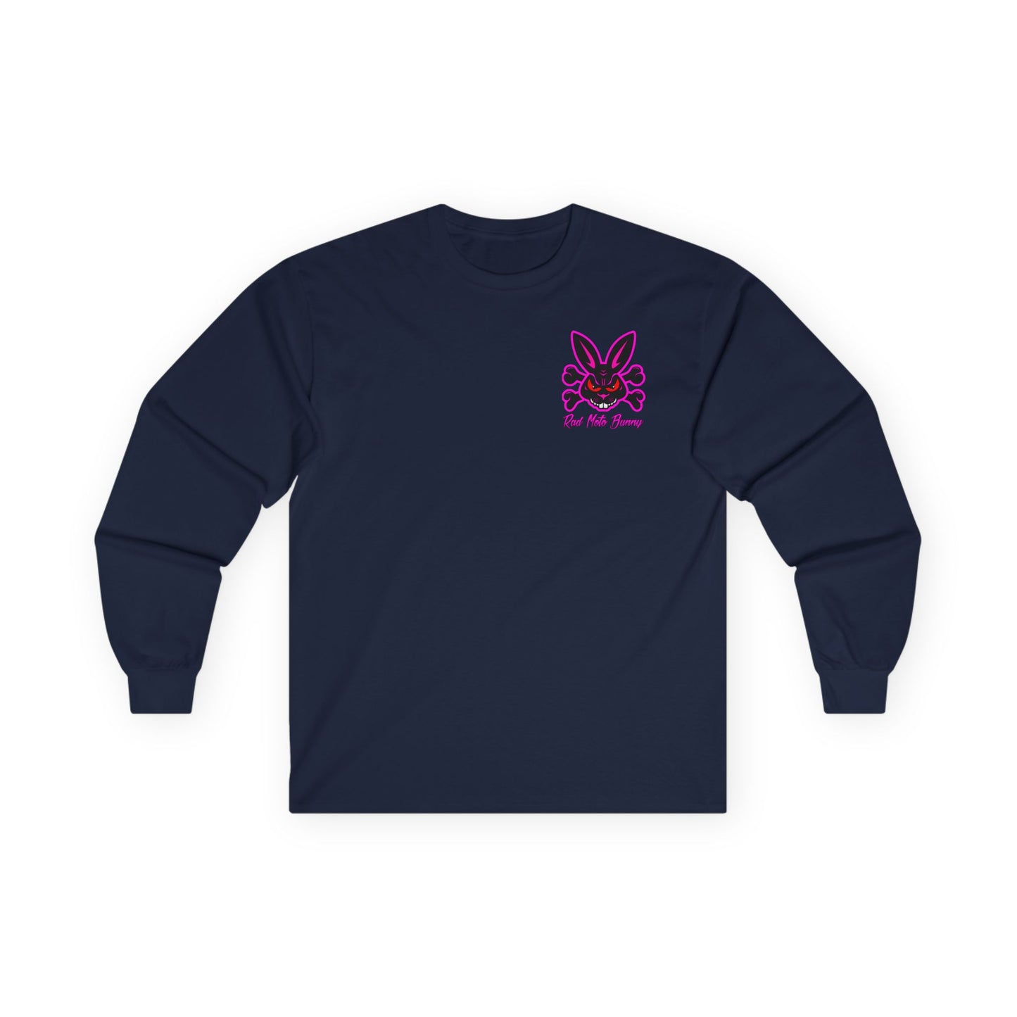 Smash Bunny, Rad Moto Bunny, Unisex Long Sleeve Tee - Bold Graphic T-Shirt for Motorcycle Enthusiasts
