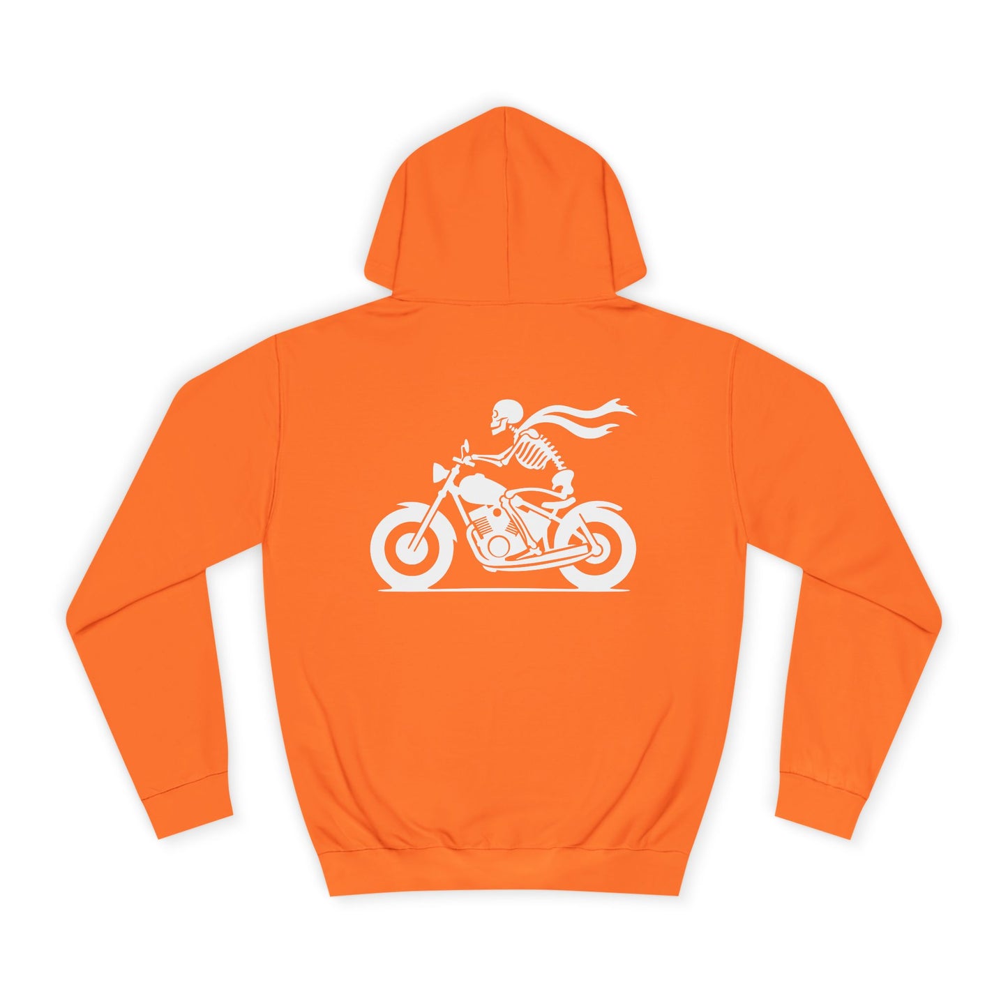 Skeleton Rider, Rad Moto Bunny, Unisex Hoodie - Biker Style Sweatshirt for Motorcycle Enthusiasts