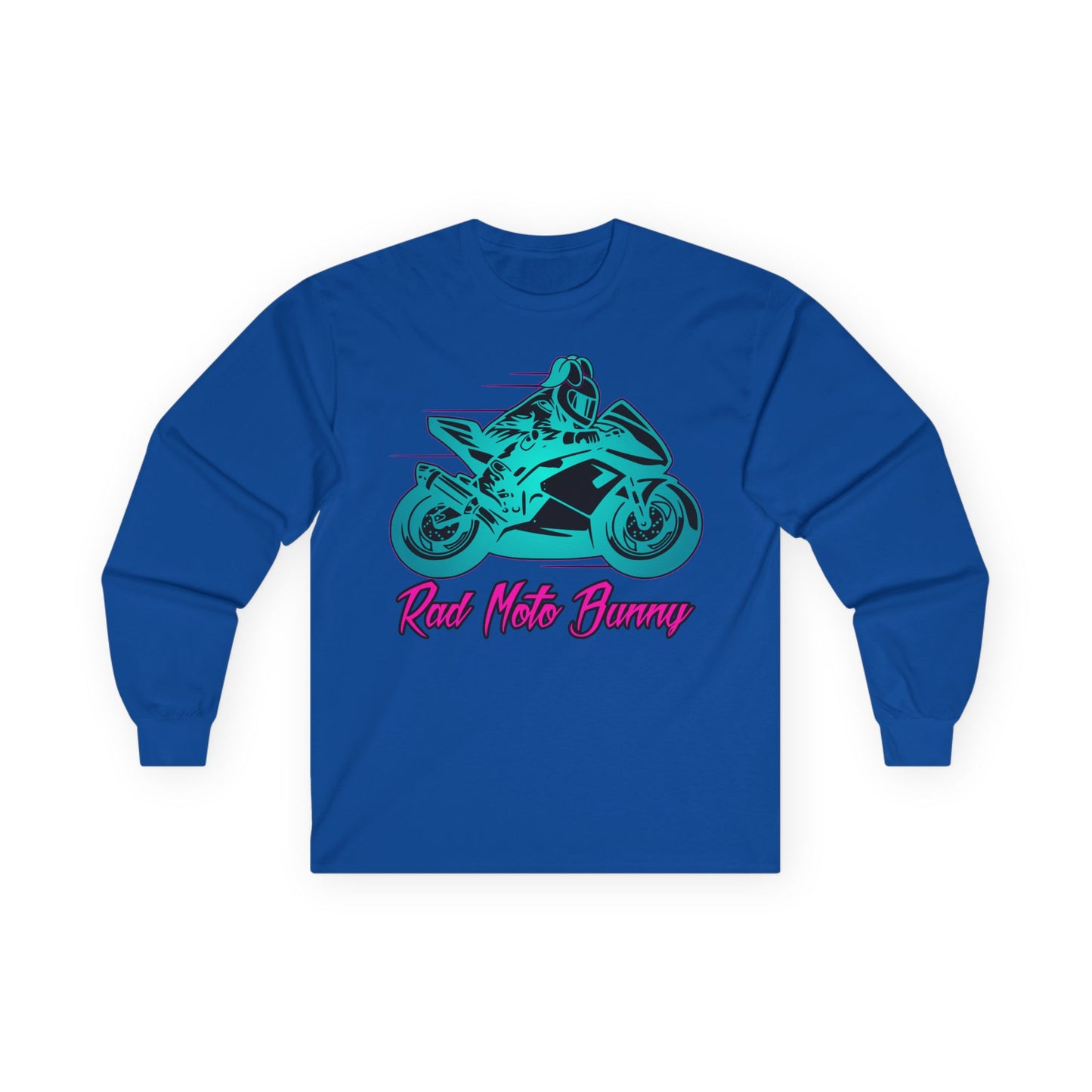 If you think my ears are big, Rad Moto Bunny, Unisex Long Sleeve Tee - Bold Graphic T-Shirt for Motorcycle Enthusiasts