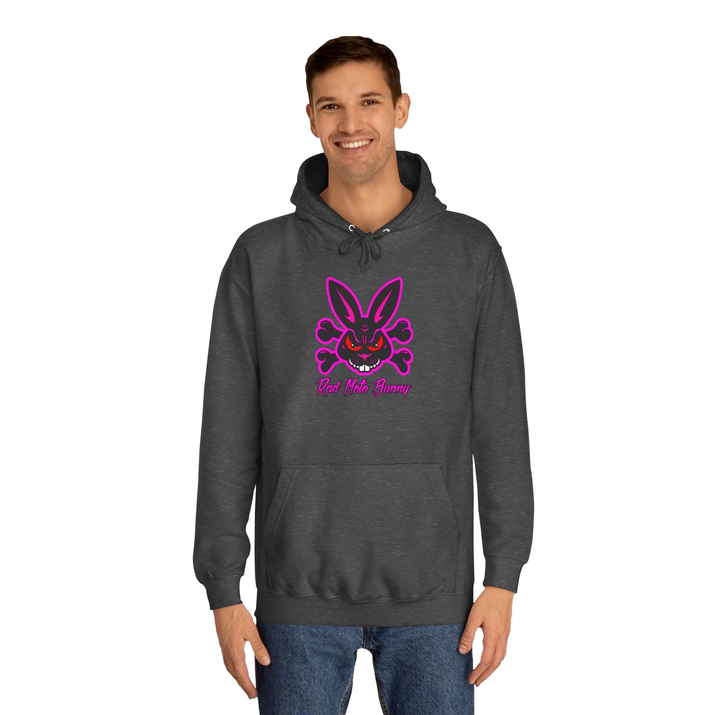 If you think my ears are big, Rad Moto Bunny, Unisex Hoodie - Biker Style Sweatshirt for Motorcycle Enthusiasts