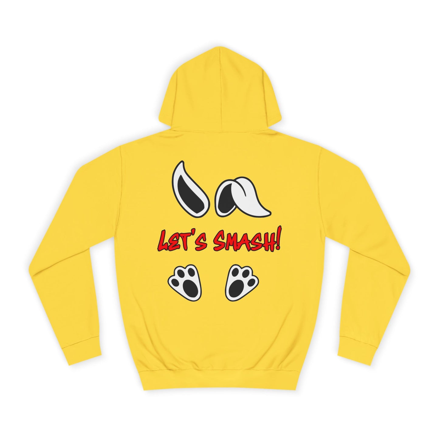 Let's Smash!, Rad Moto Bunny, Unisex Hoodie - Biker Style Sweatshirt for Motorcycle Enthusiasts