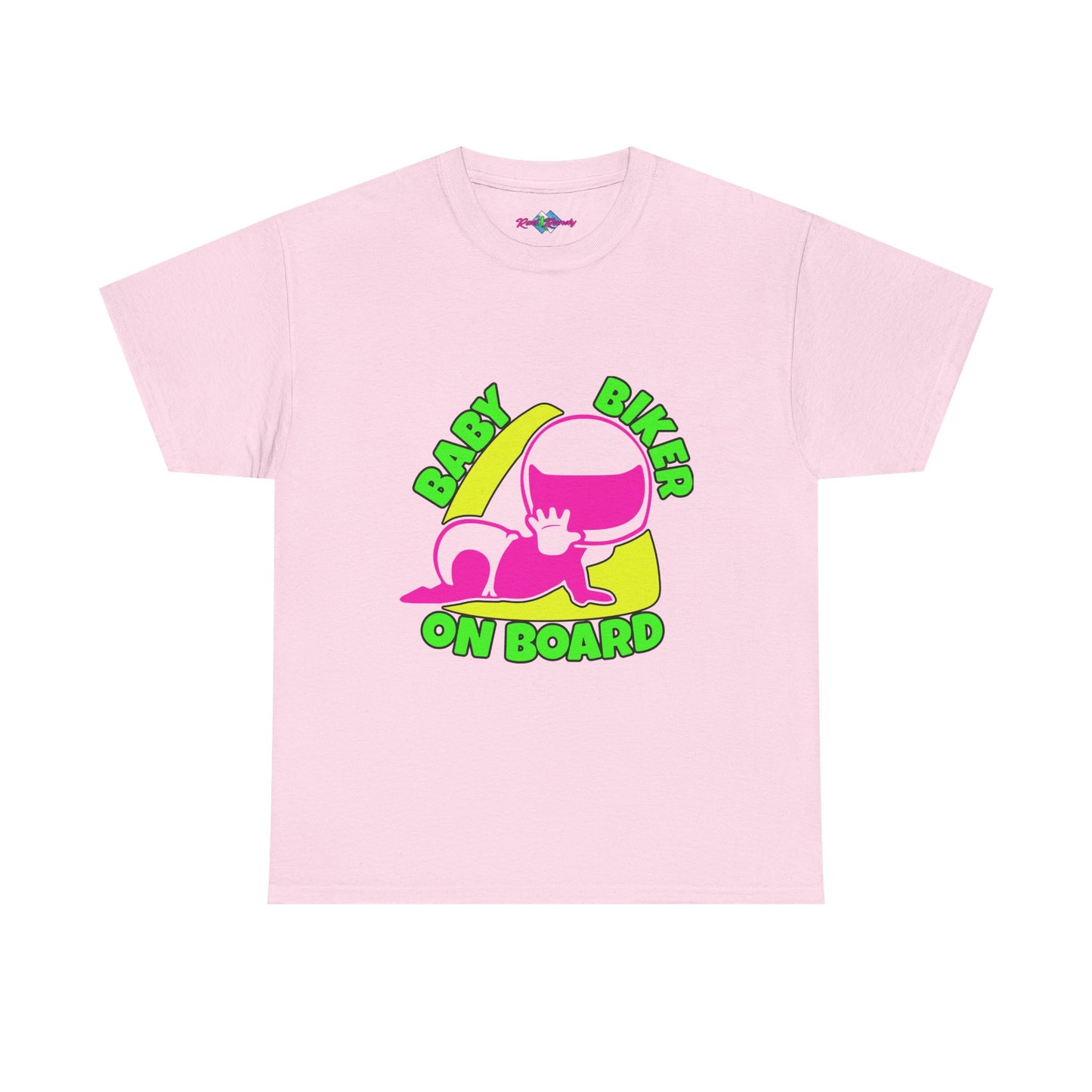 Baby Biker on Board. Girl. Heavy Cotton T-Shirt