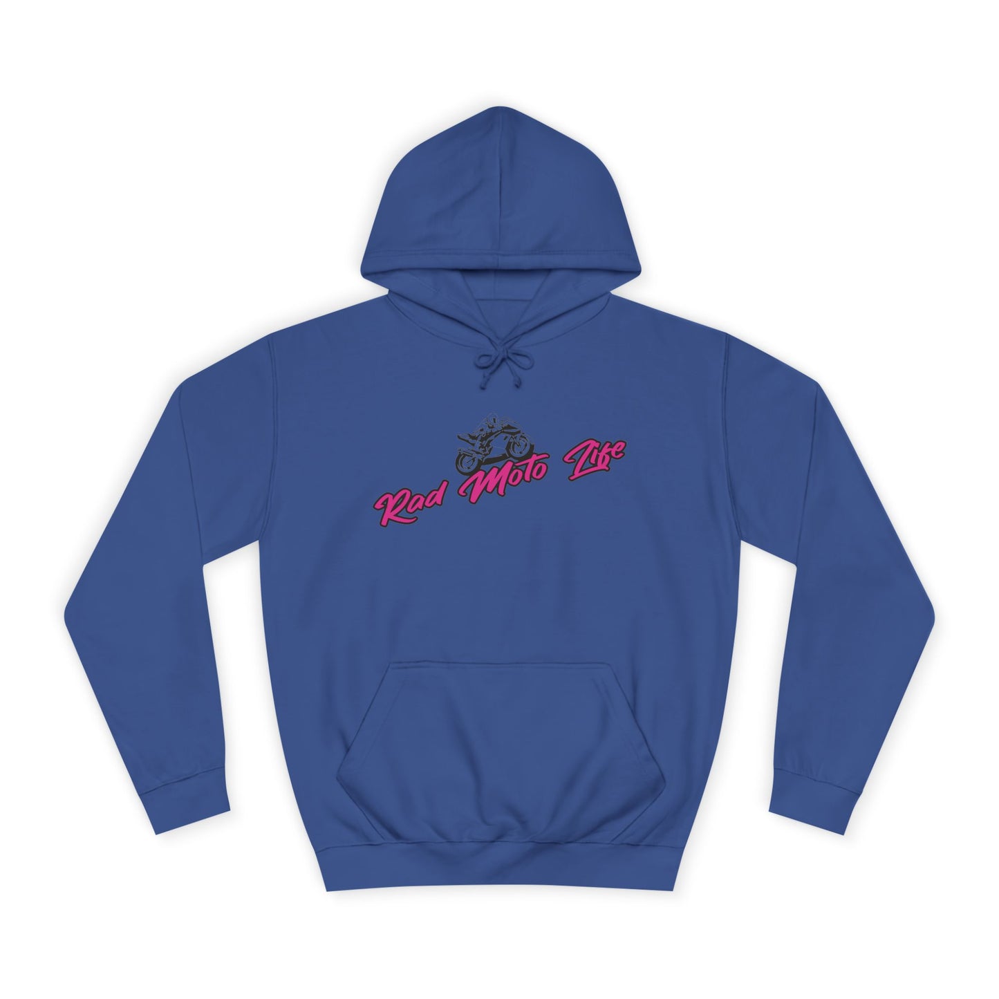 Geared, Rad Moto Life Unisex Hoodie - Biker Style Sweatshirt for Motorcycle Enthusiasts