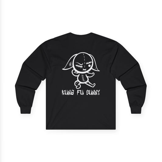 Kung Fu Bunny, Rad Moto Bunny, Unisex Long Sleeve Tee - Bold Graphic T-Shirt for Motorcycle Enthusiasts