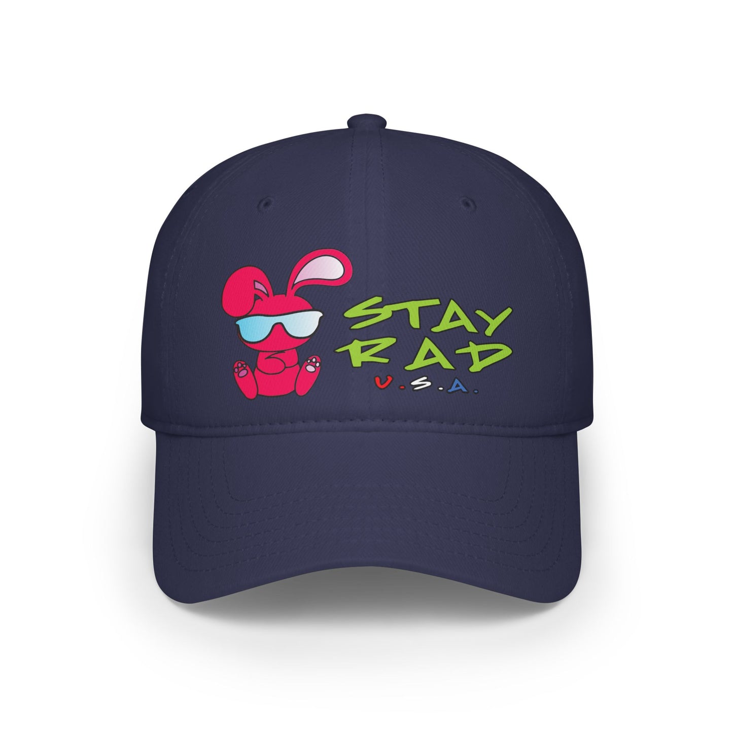 Cool Bunny Stay Rad Baseball Cap.