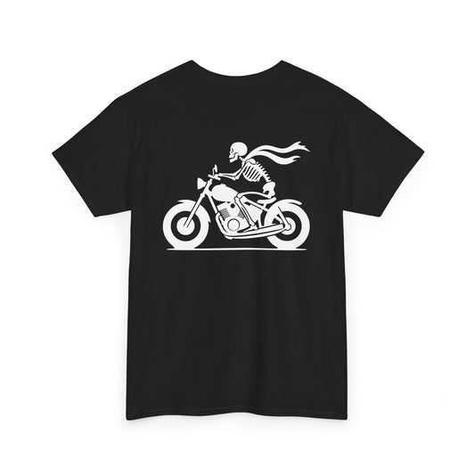 Skeleton Rider, Rad Moto Bunny, Heavy Cotton T-Shirt