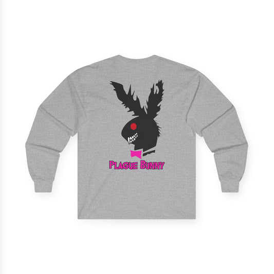 Plague Bunny, Rad Moto Bunny, Unisex Long Sleeve Tee - Bold Graphic T-Shirt for Motorcycle Enthusiasts
