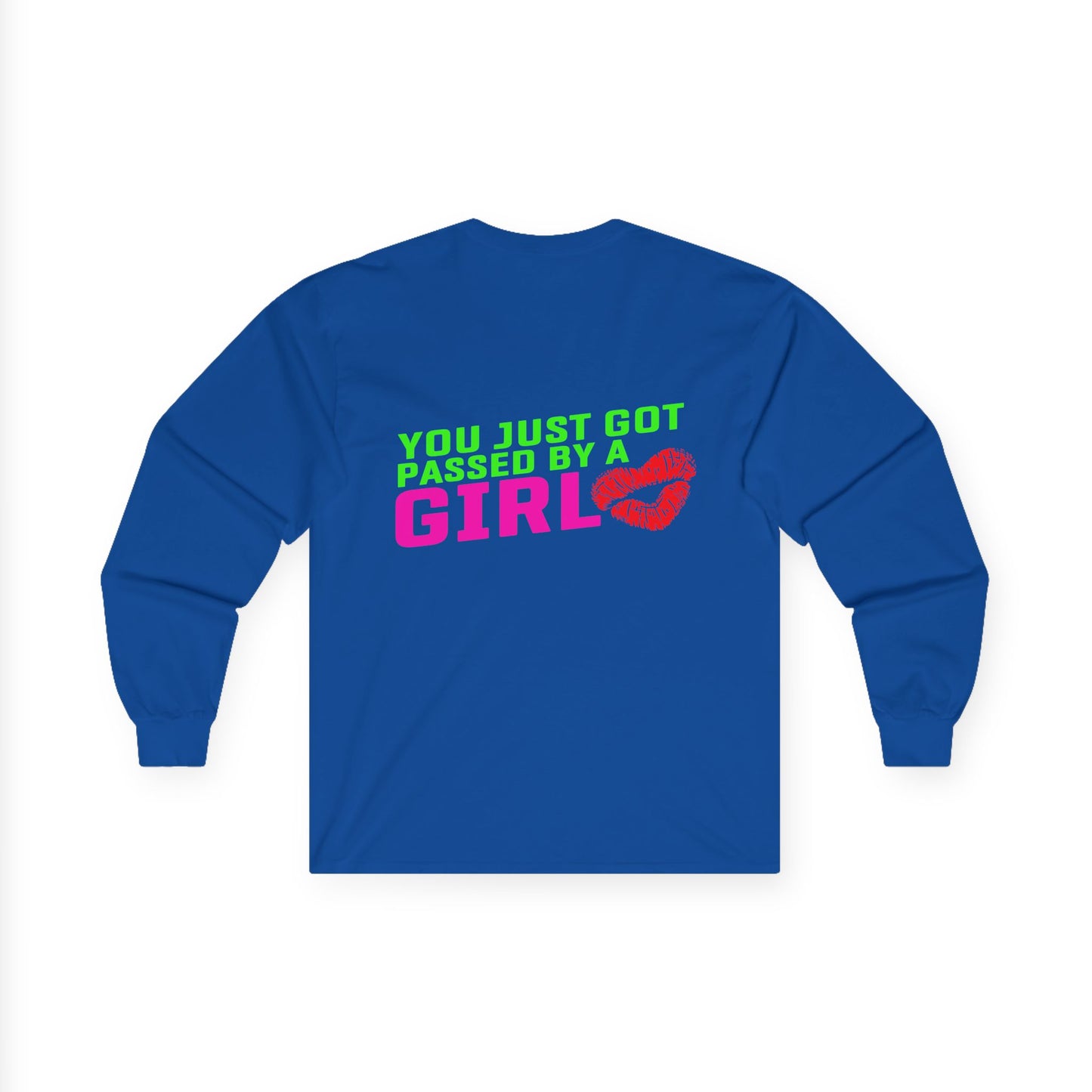 You just got passed by a Girl, Rad Moto Bunny, Unisex Long Sleeve Tee - Bold Graphic T-Shirt for Motorcycle Enthusiasts