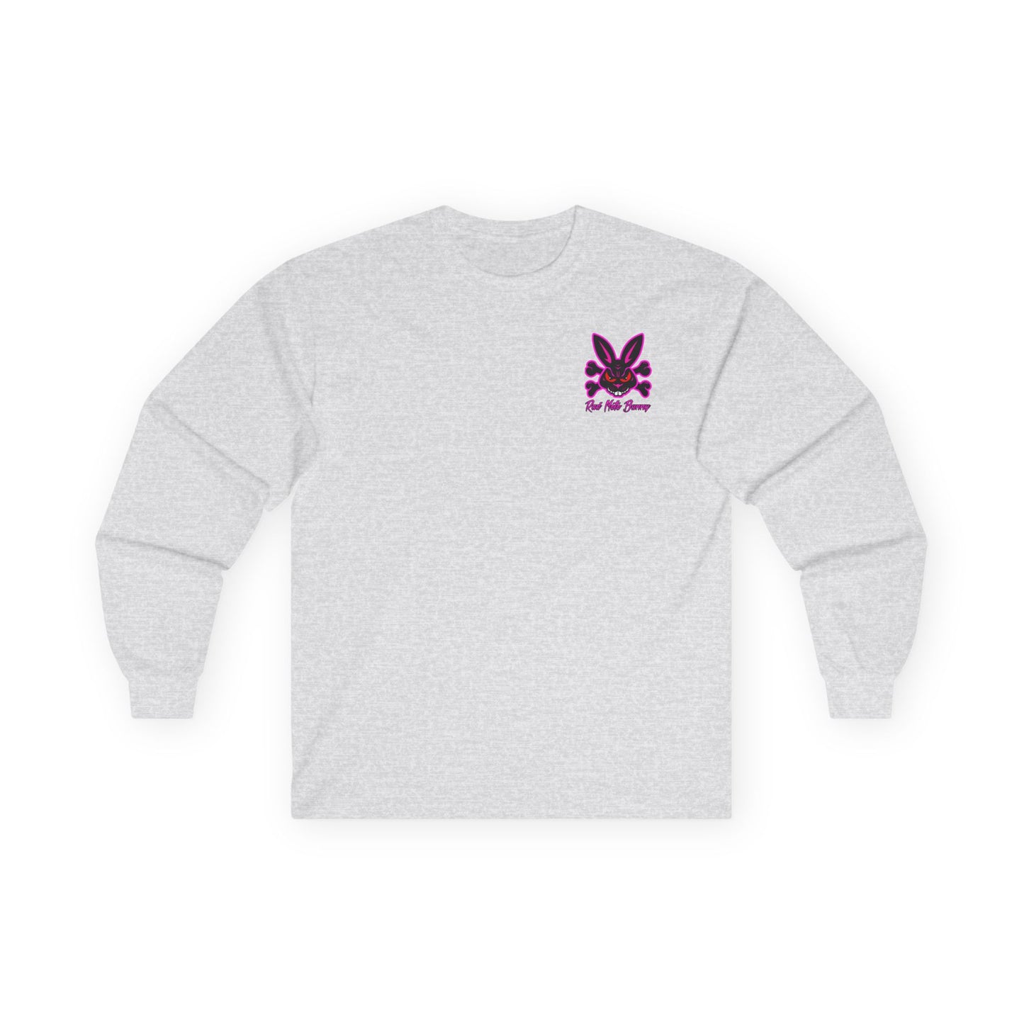 Follow me Free Carrots, Rad Moto Bunny, Unisex Long Sleeve Tee - Bold Graphic T-Shirt for Motorcycle Enthusiasts