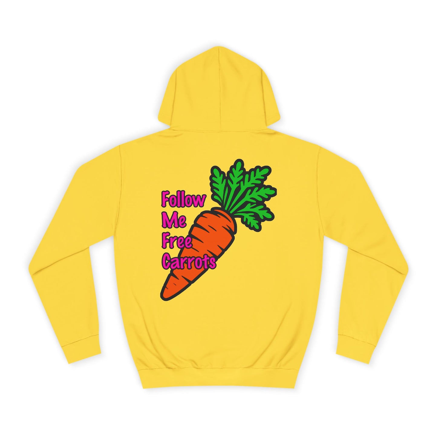 Follow me Free Carrots, Rad Moto Bunny, Unisex Hoodie - Biker Style Sweatshirt for Motorcycle Enthusiasts