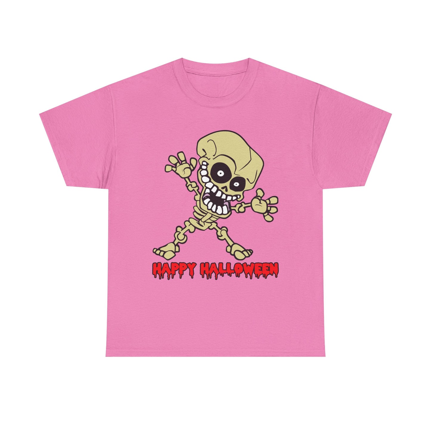 Happy Halloween Skeleton. Heavy Cotton T-Shirt