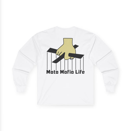 Moto Mafia Life Unisex Long Sleeve Tee - Bold Graphic T-Shirt for Motorcycle Enthusiasts