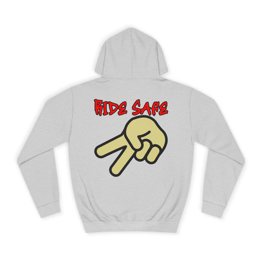 Ride Safe, Rad Moto Bunny, Unisex Hoodie - Biker Style Sweatshirt for Motorcycle Enthusiasts