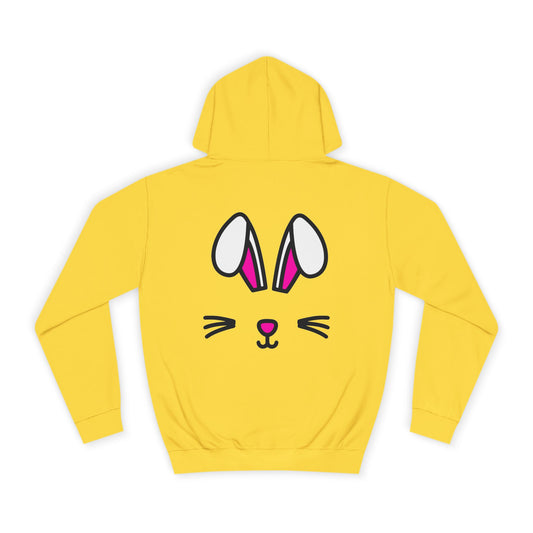 Bunny Face,  Rad Moto Bunny, Unisex Hoodie - Biker Style Sweatshirt for Motorcycle Enthusiasts
