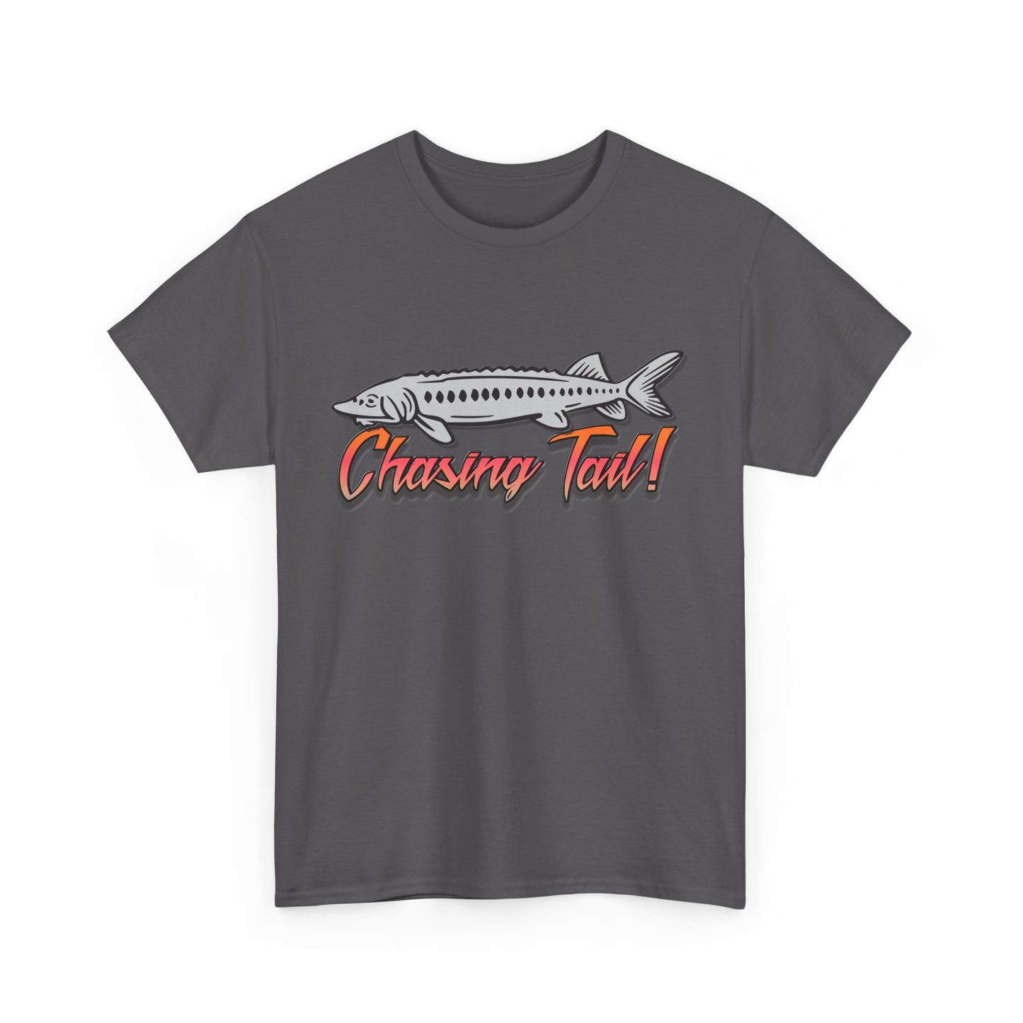 Chasing Tail Sturgeon. Heavy Cotton T-Shirt