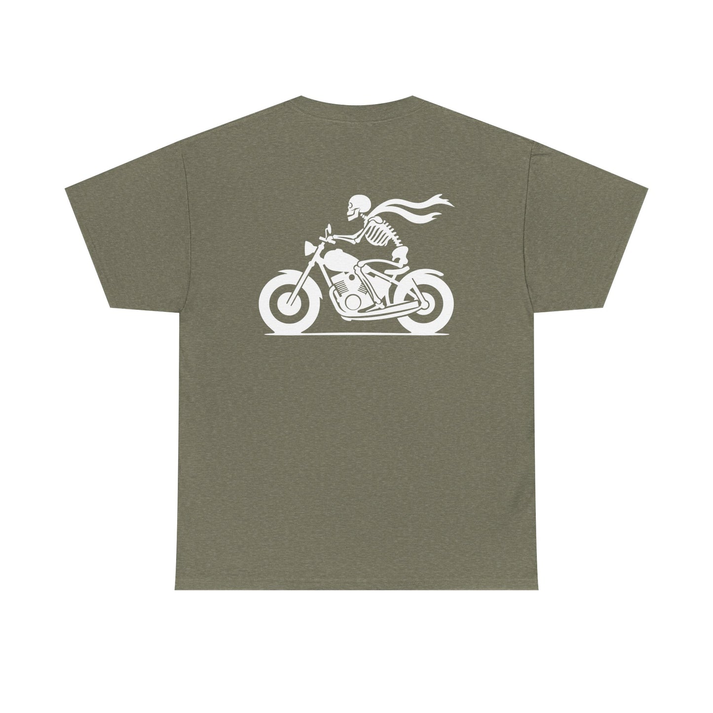 Skeleton Rider, Rad Moto Bunny, Heavy Cotton T-Shirt