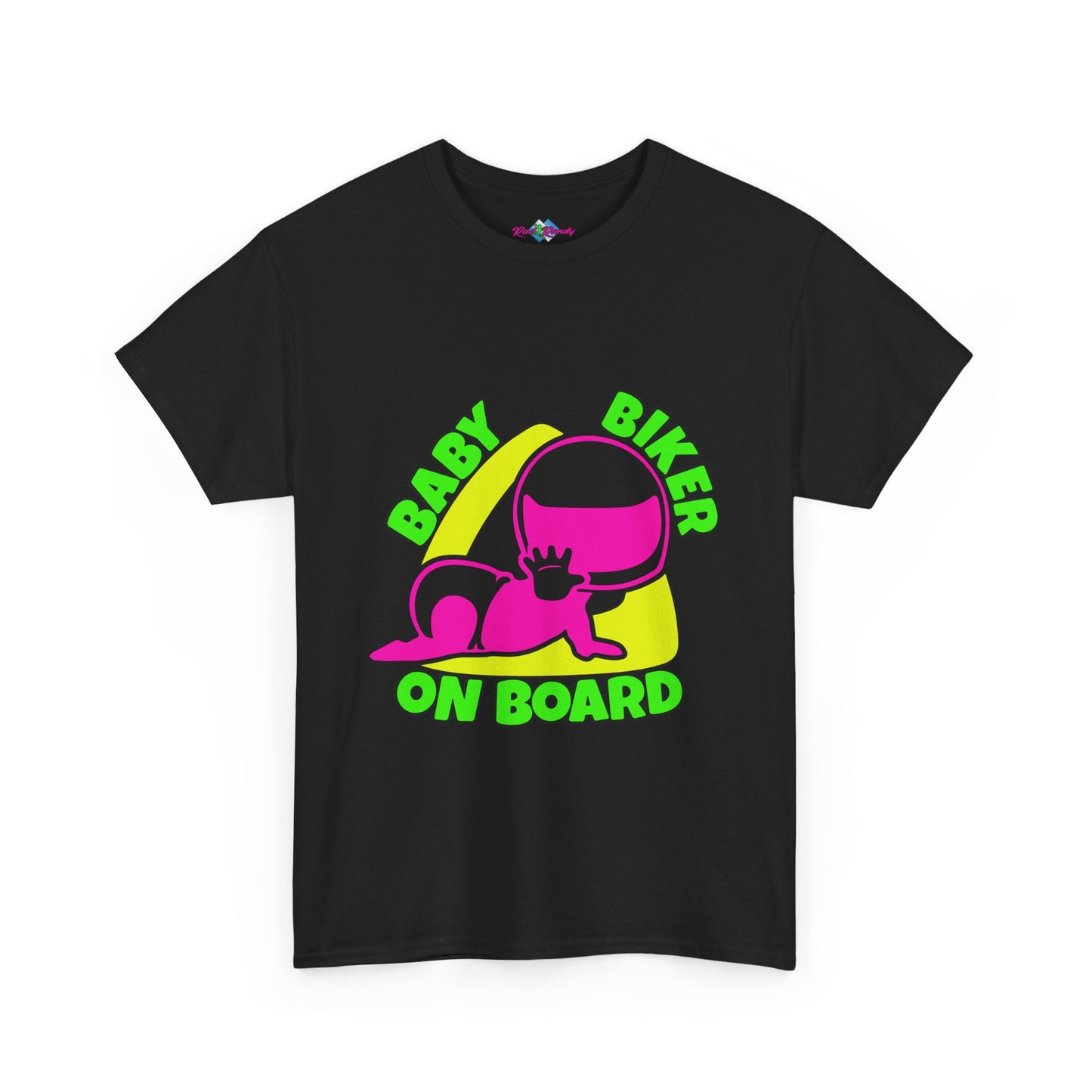 Baby Biker on Board. Girl. Heavy Cotton T-Shirt