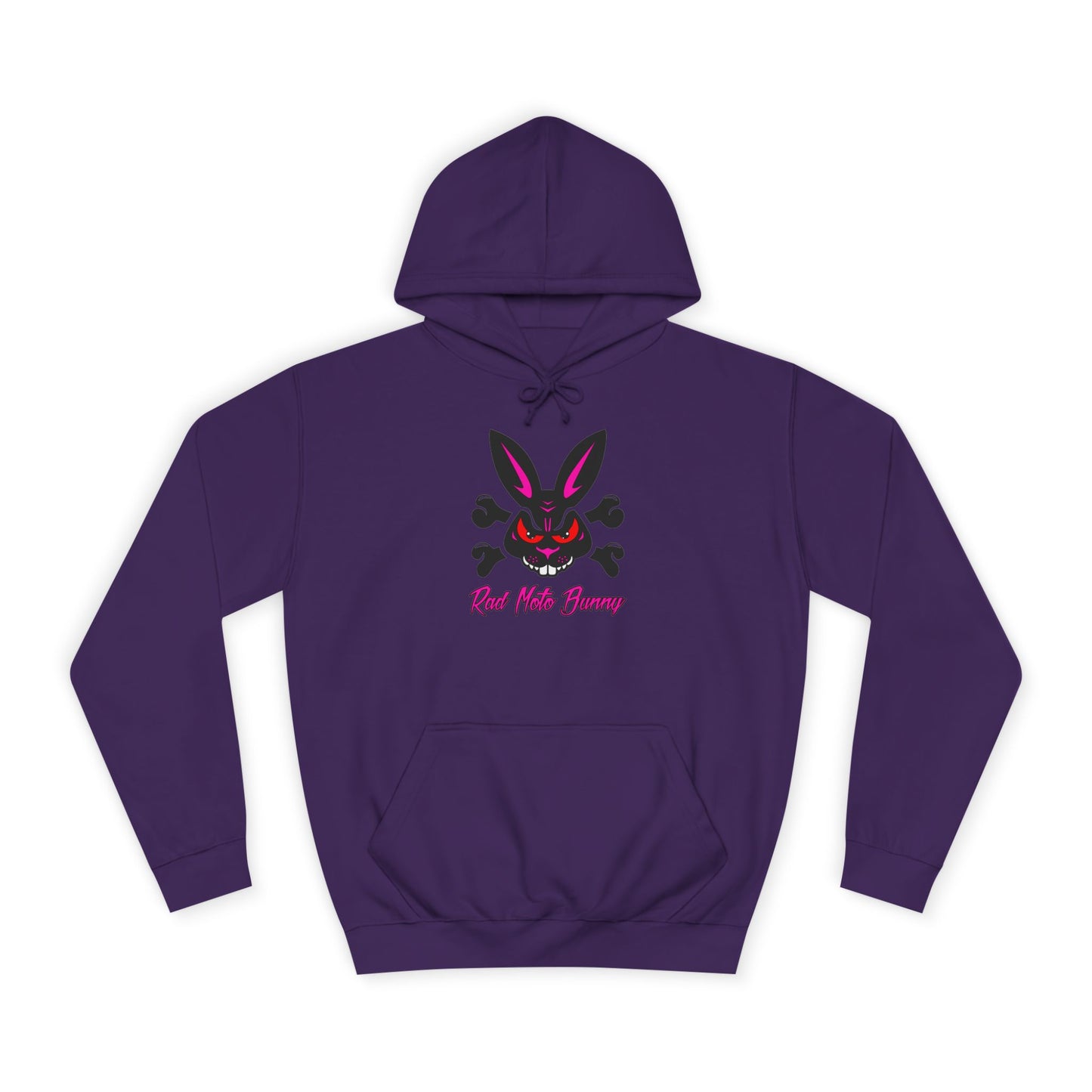 Breakout Skull,  Rad Moto Bunny, Unisex Hoodie - Biker Style Sweatshirt for Motorcycle Enthusiasts