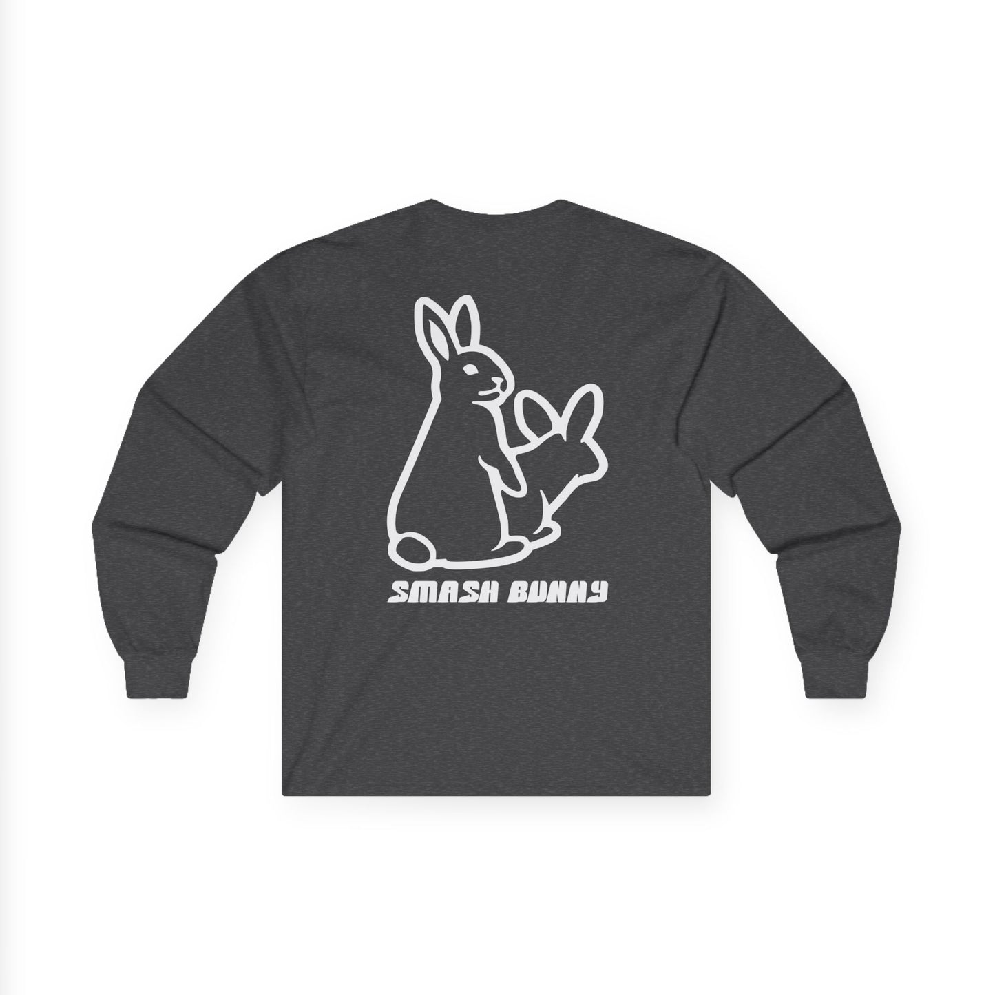 Smash Bunny, Rad Moto Bunny, Unisex Long Sleeve Tee - Bold Graphic T-Shirt for Motorcycle Enthusiasts