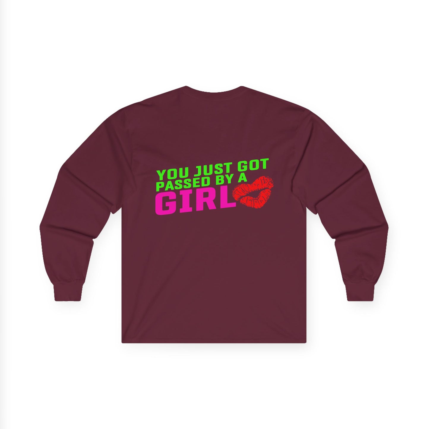 You just got passed by a Girl, Rad Moto Bunny, Unisex Long Sleeve Tee - Bold Graphic T-Shirt for Motorcycle Enthusiasts