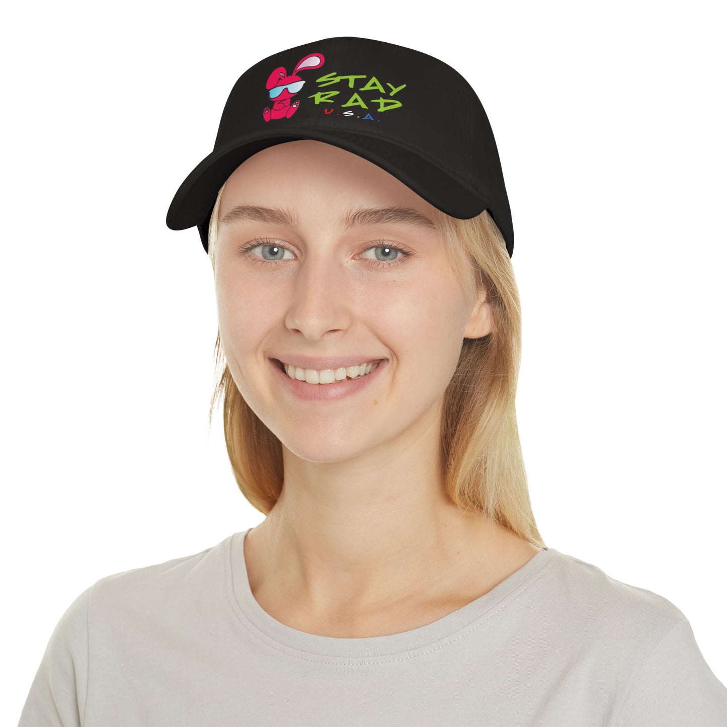 Cool Bunny Stay Rad Baseball Cap.