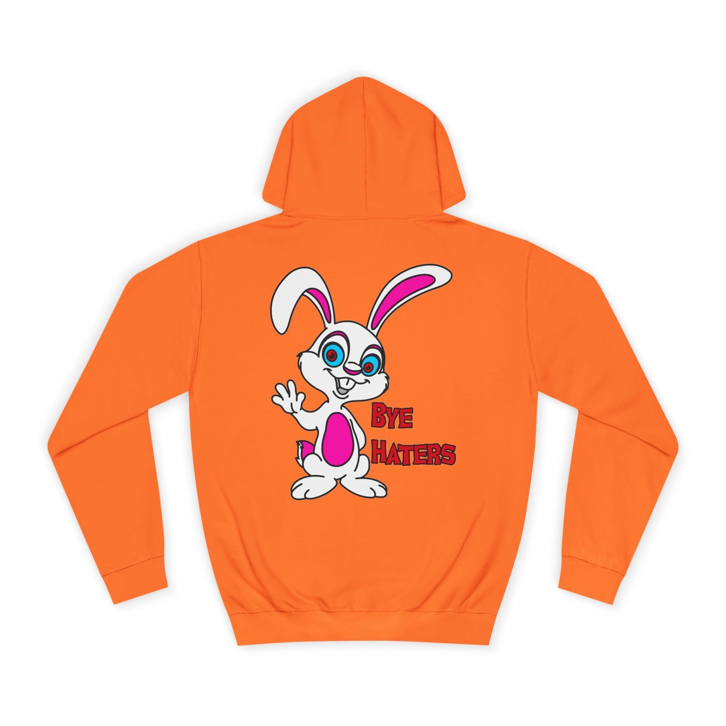 Bye Haters Bunny, Rad Moto Bunny, Unisex Hoodie - Biker Style Sweatshirt for Motorcycle Enthusiasts