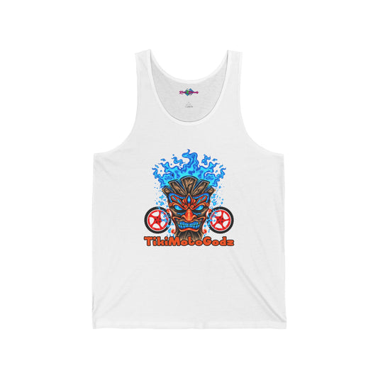 Tiki Moto Godz. Unisex Jersey Tank